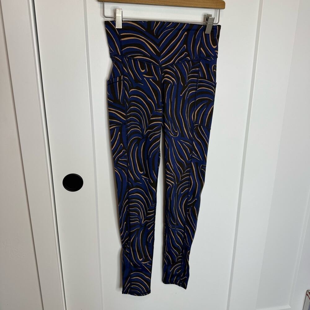 J. McLaughlin Athletic Leggings Mid Rise Ankle Animal Print Pockets Size XS
